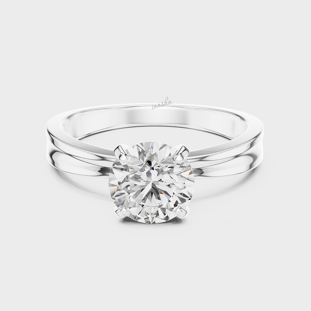 Sustainable lab grown diamond ring in gold